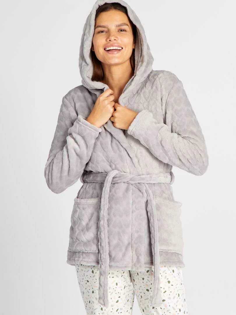 Peignoir en polaire   gris