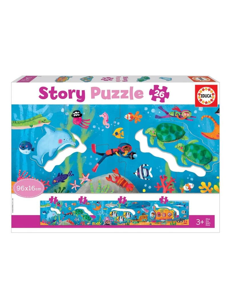 Puzzle panoramique 26 pièces : Story Puzzle : Monde sous marin N/A
