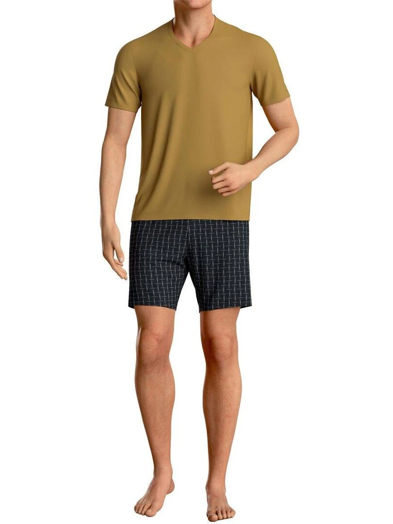 Ensemble pyjama court Boulevard Beige