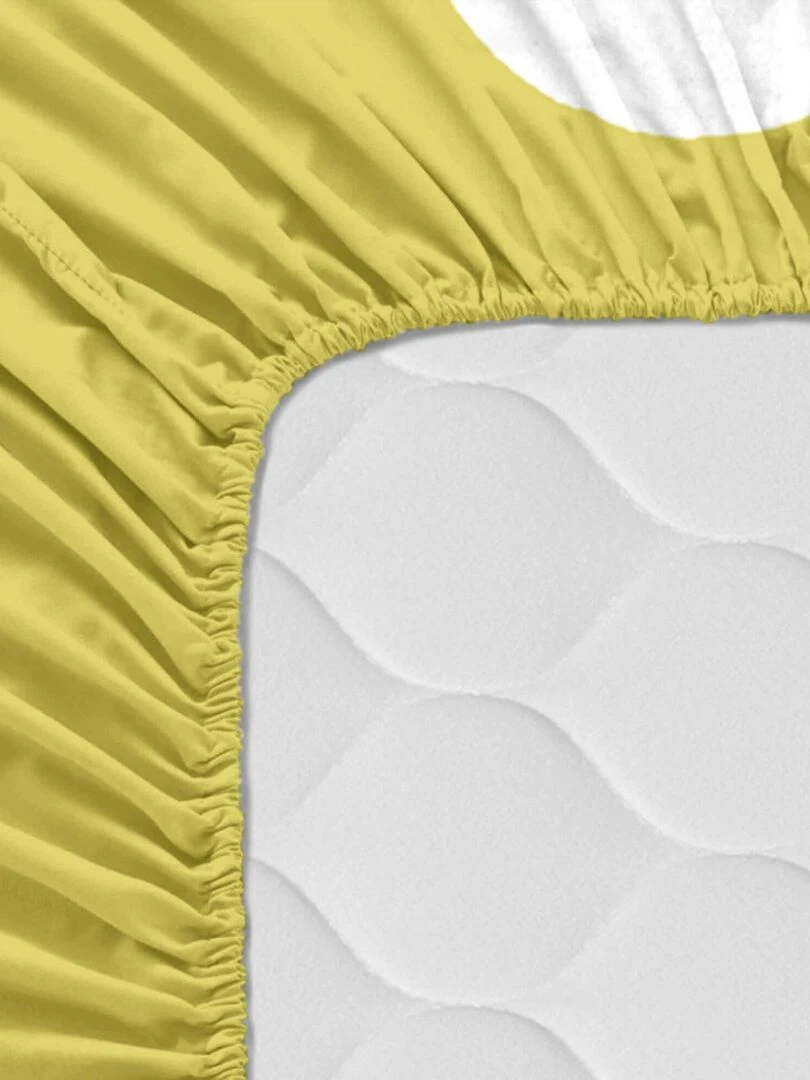 Drap housse Confetti "Happyfriday"   Blanc