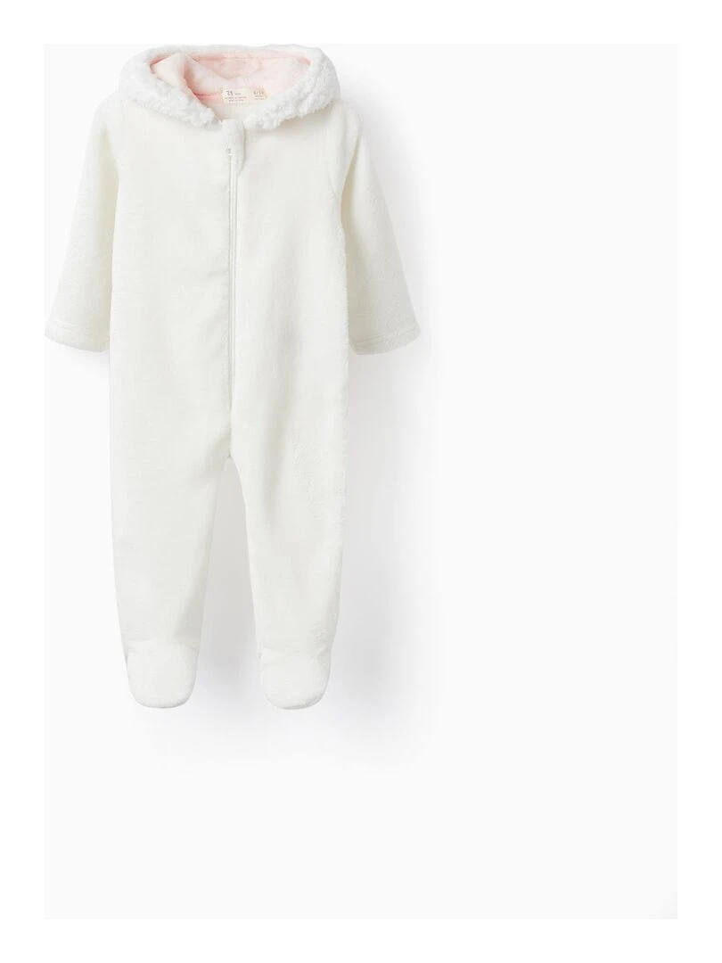 Pyjama Grenouillère en corail pour bébé fille 'Mouton' TALENTS NIGHT Blanc