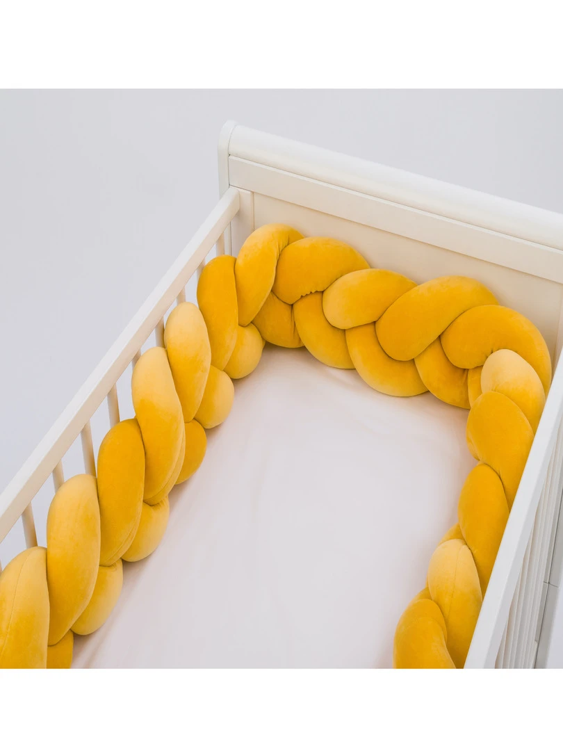 Tresse De Lit Bébé Universelle Velours Moutarde