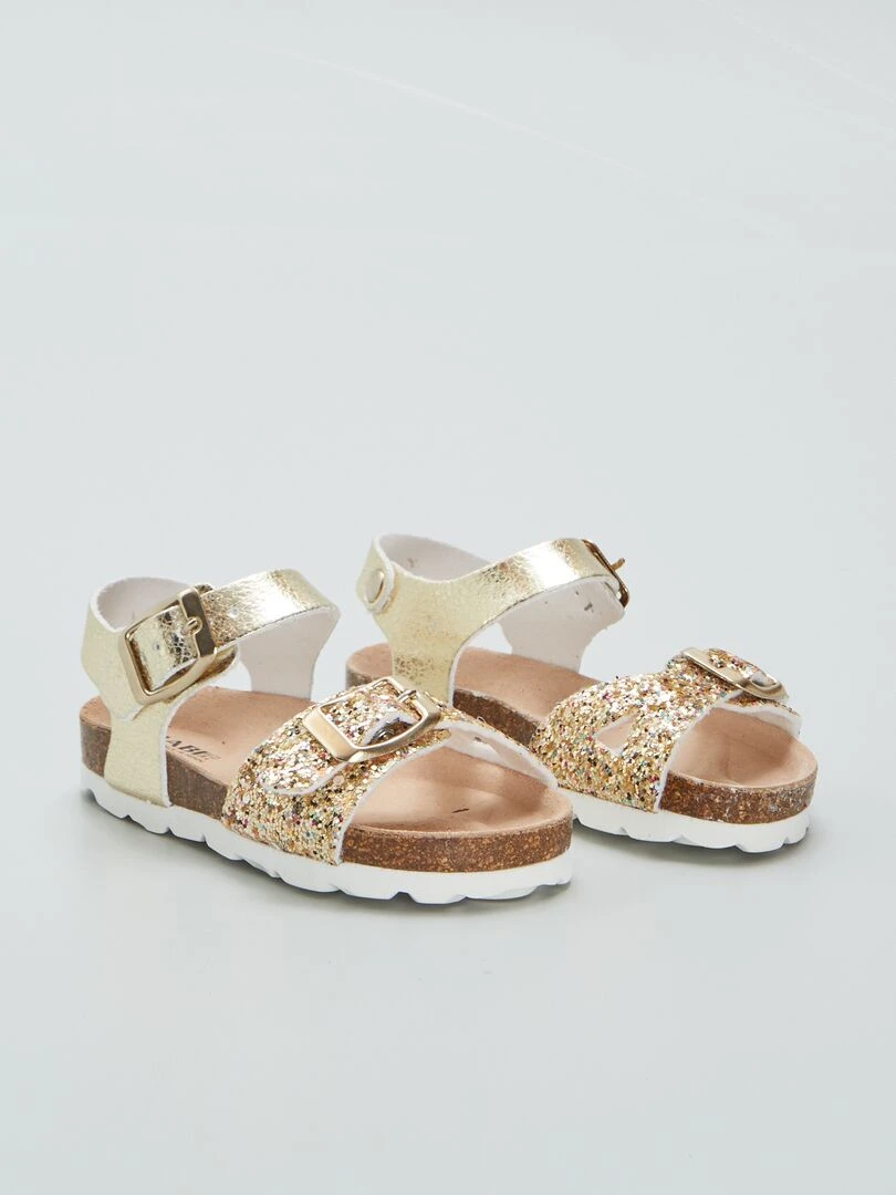Sandales à brides dorées Doré