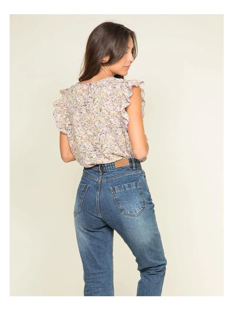 Jean mom slim EDONIS   Bleu foncé