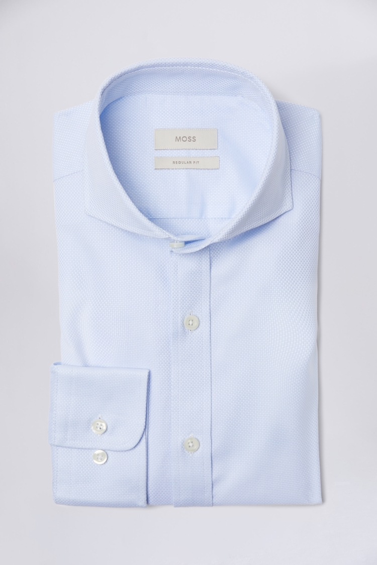 Regular Fit Sky Dobby Shirt   Buy Online at Moss