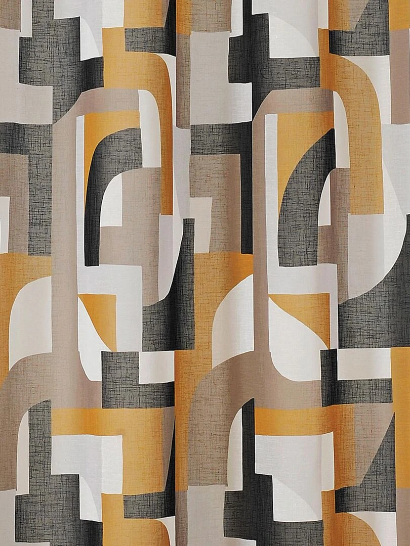 Voilage tamisant esprit seventies   Jaune