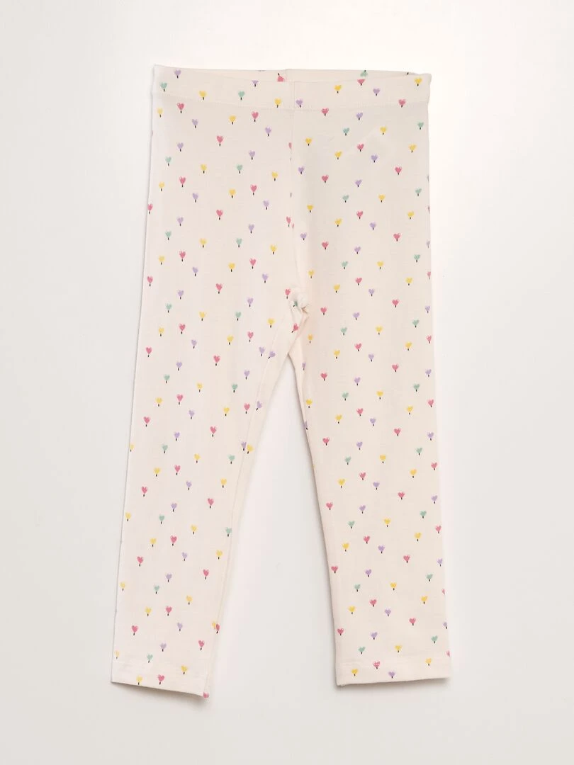 Legging 3/4 à taille élastiquée Rose