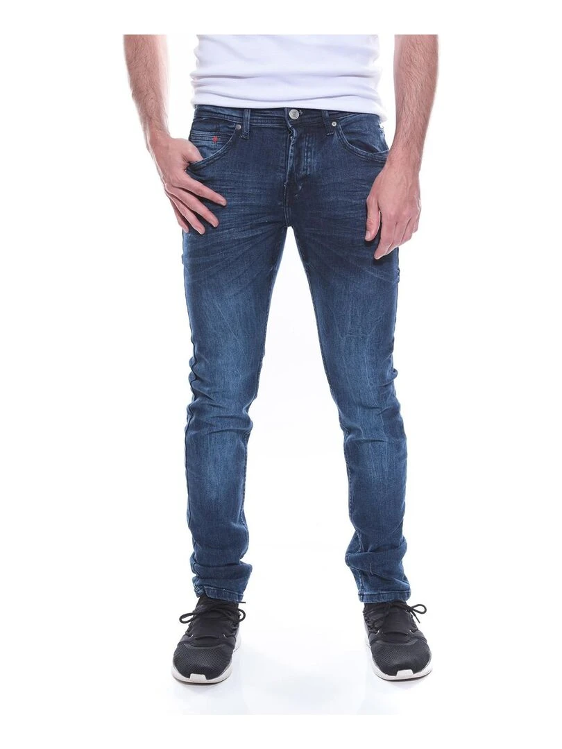Jean coupe ajustée SAVONE Bleu