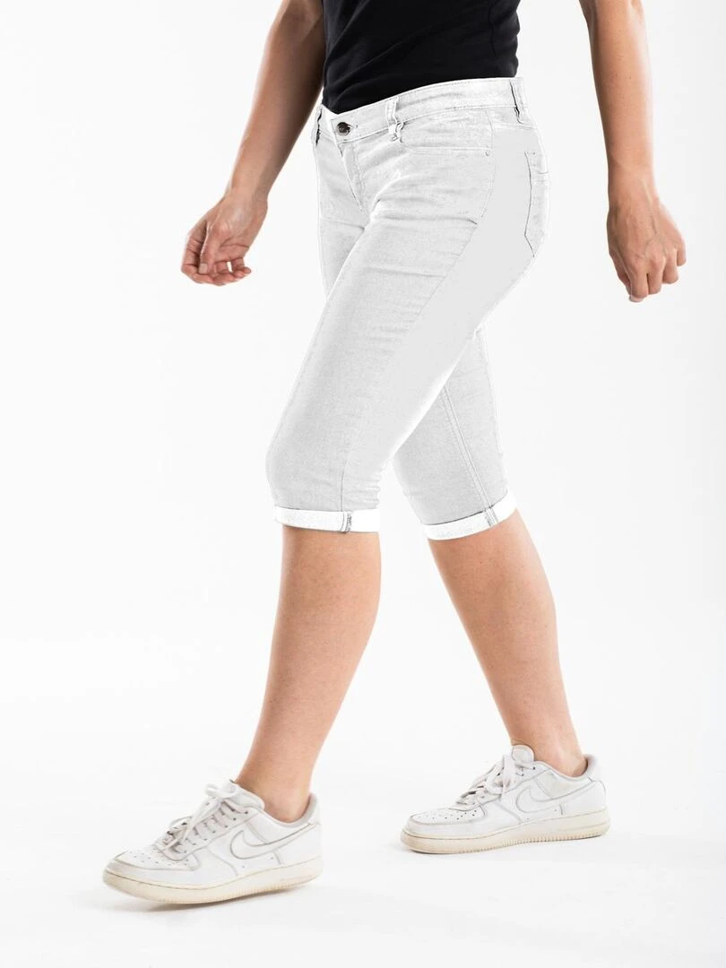 Pantacourt gabardine stretch POEMA 'Rica Lewis' Blanc