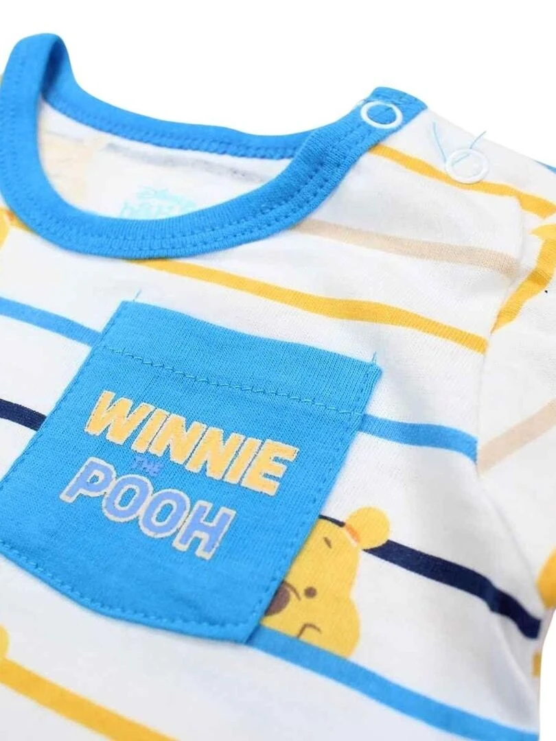 Disney   Ensemble ​​T shirt short bébé garçon Imprimé Winnie L'ourson   Bleu
