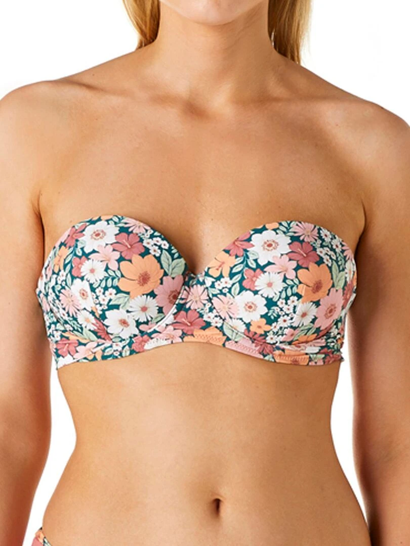 Haut de maillot balconnet SIXTIES Brigitte Bardot Bain Rose