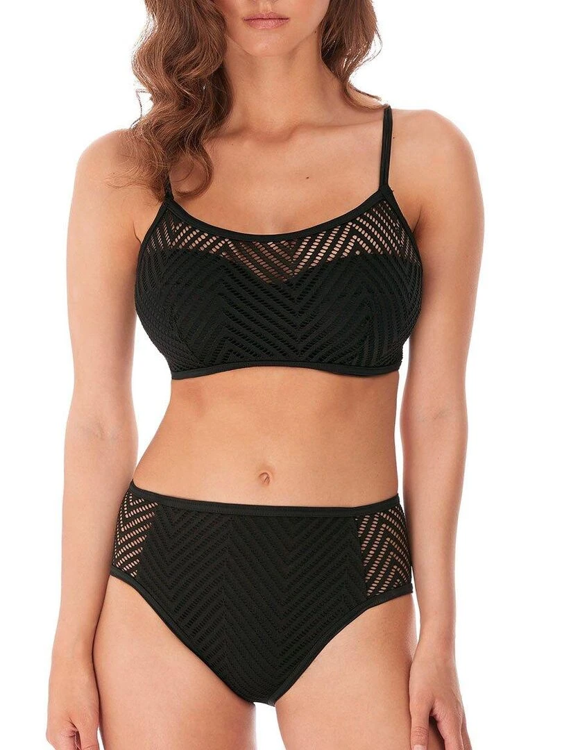 Haut de maillot brassière à armatures cachées Urban Noir