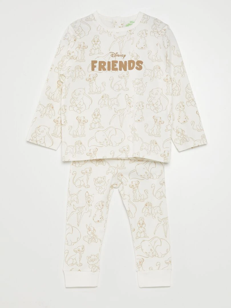 Ensemble pyjama t shirt + pantalon 'Disney' 2 pièces Blanc