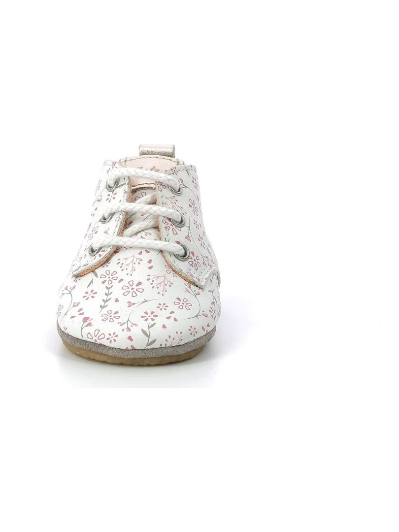 Chaussons Cuir Layas   Blanc