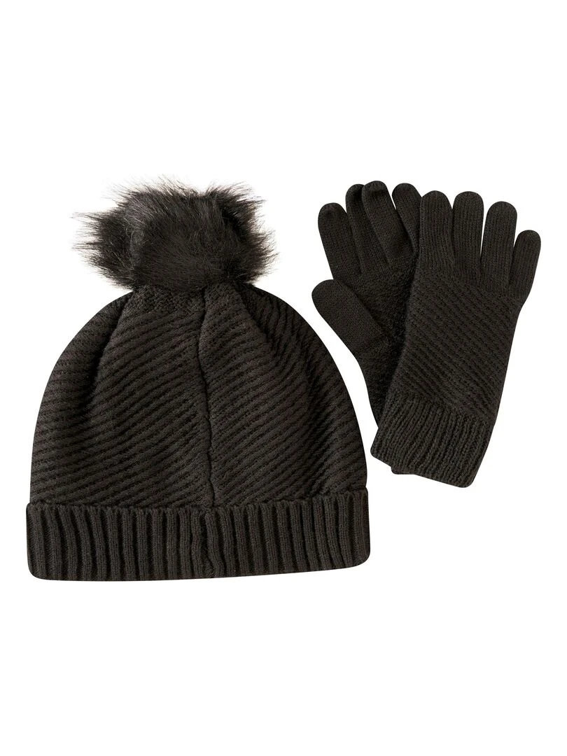Dare 2B Ensemble bonnet et gants JULIEN MACDONALD CORRELATION Noir