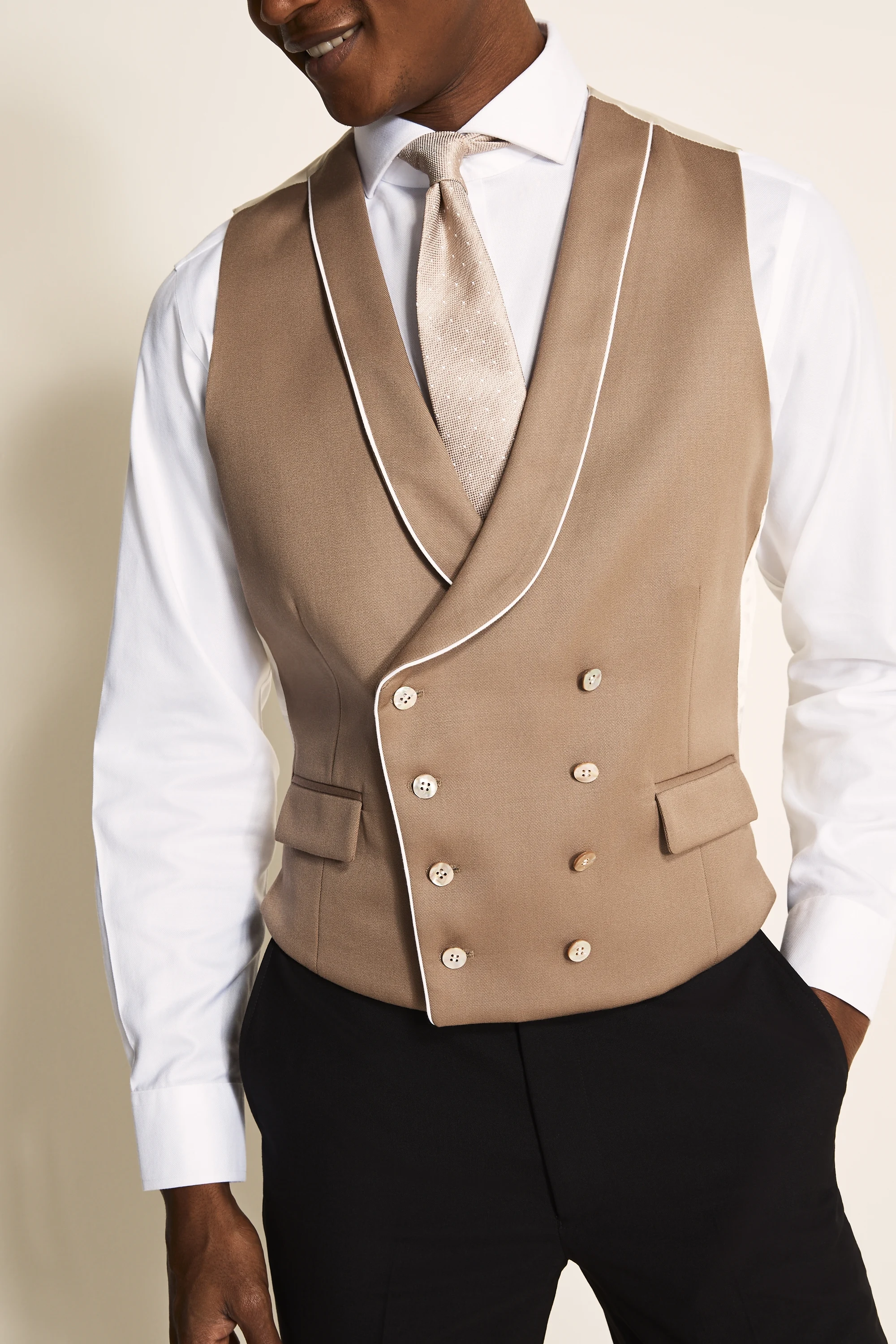 Tailored Fit Brown Morning Waistcoat   Buy Online at Moss