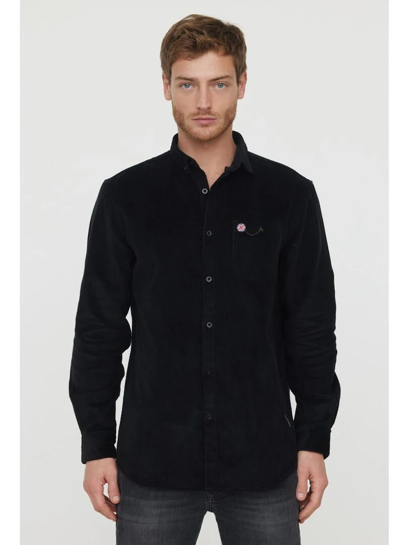 Lee Cooper Chemise manches longues coton comfort DALUR Noir
