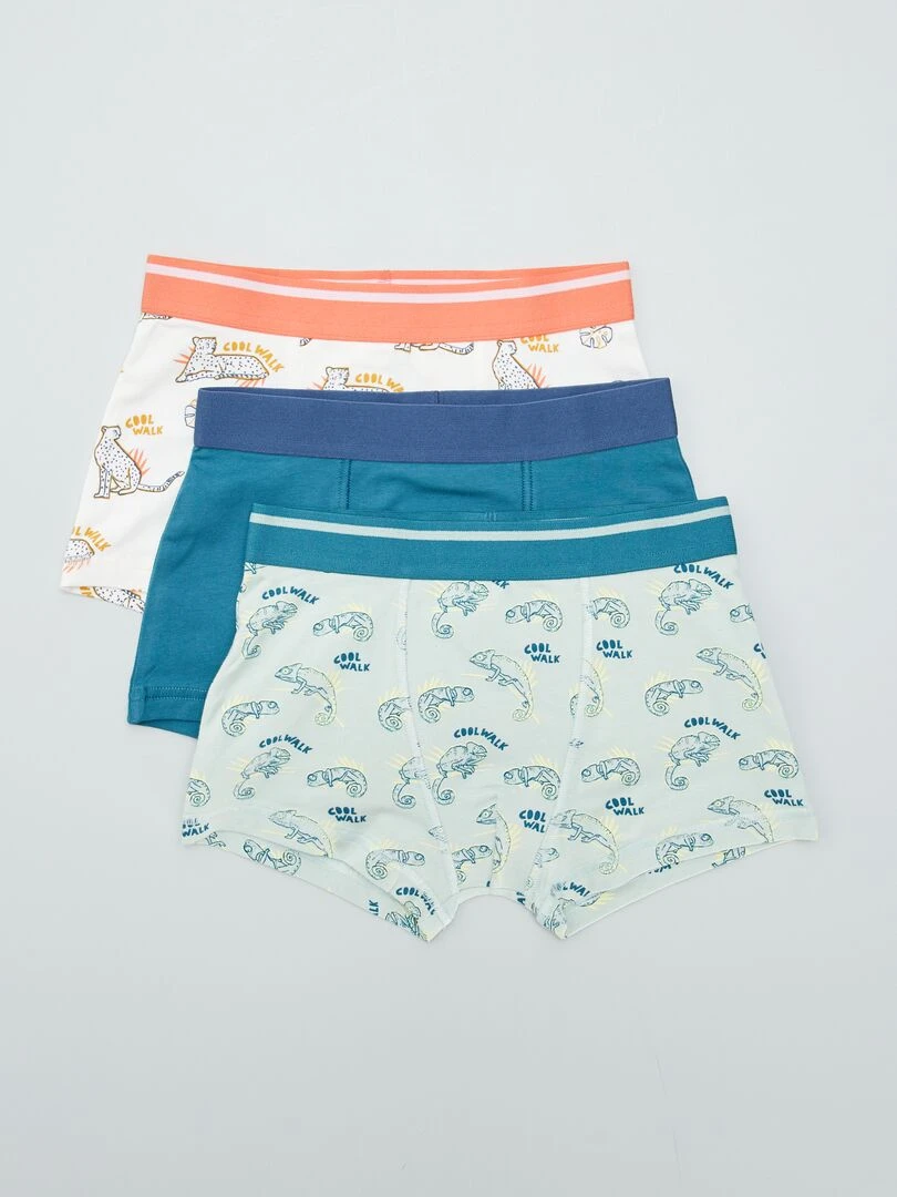 Lot de 3 boxers Blanc/vert