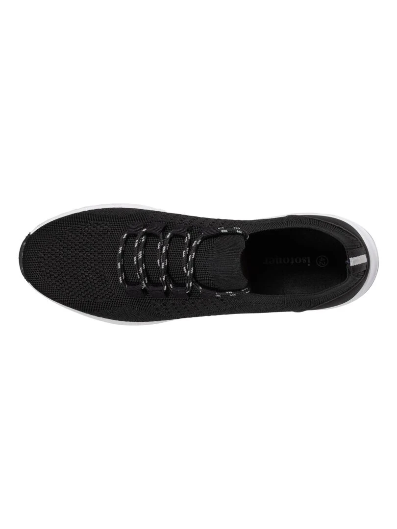 Baskets Confort Homme slip on lacets Noir Noir