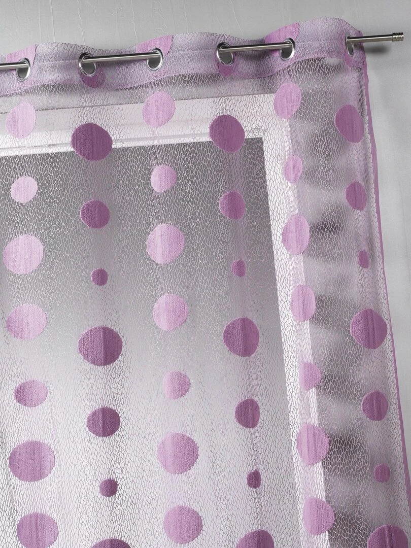 Voilage en maille Effet éponge et filet Rose clair