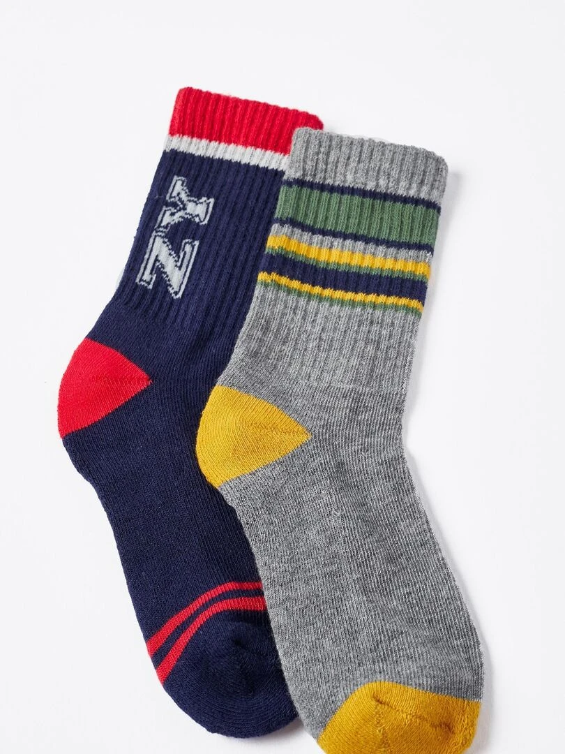 Lot de 2 Paires de Chaussettes de Sport pour Garçon ROYALS OFF DUTY Multicolore