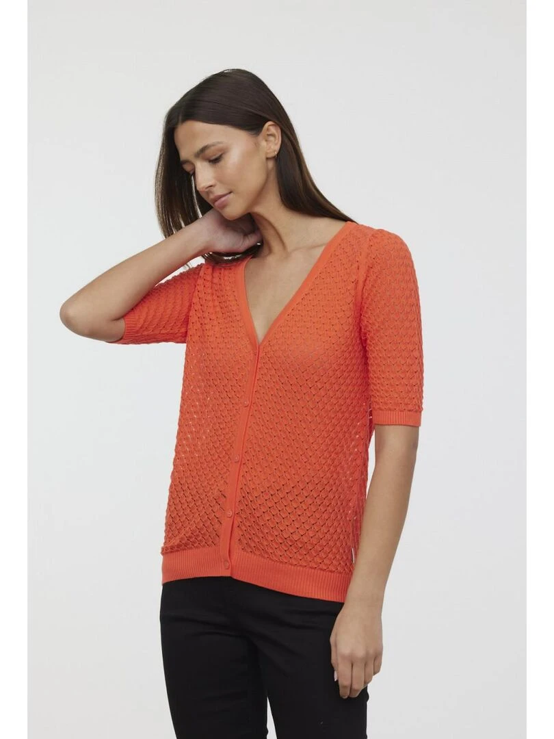 Lee Cooper   Pull manches 3/4 coton regular CANA   Orange