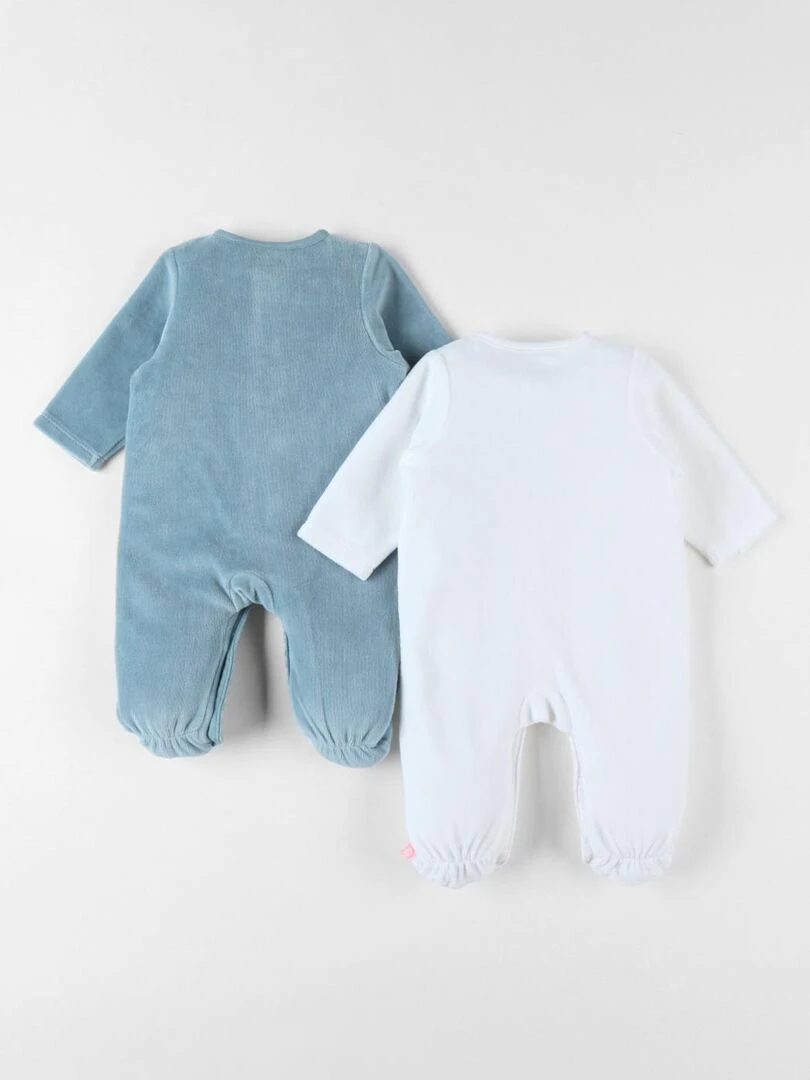 Set de 2 pyjamas 1 pièce moyen/écru Noukie's Blanc