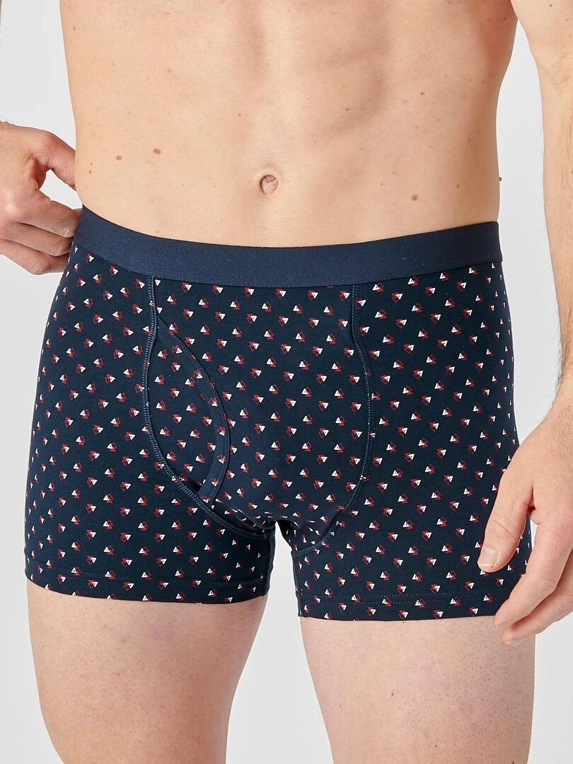 Lot de 3 boxers ouverts Damart Rouge