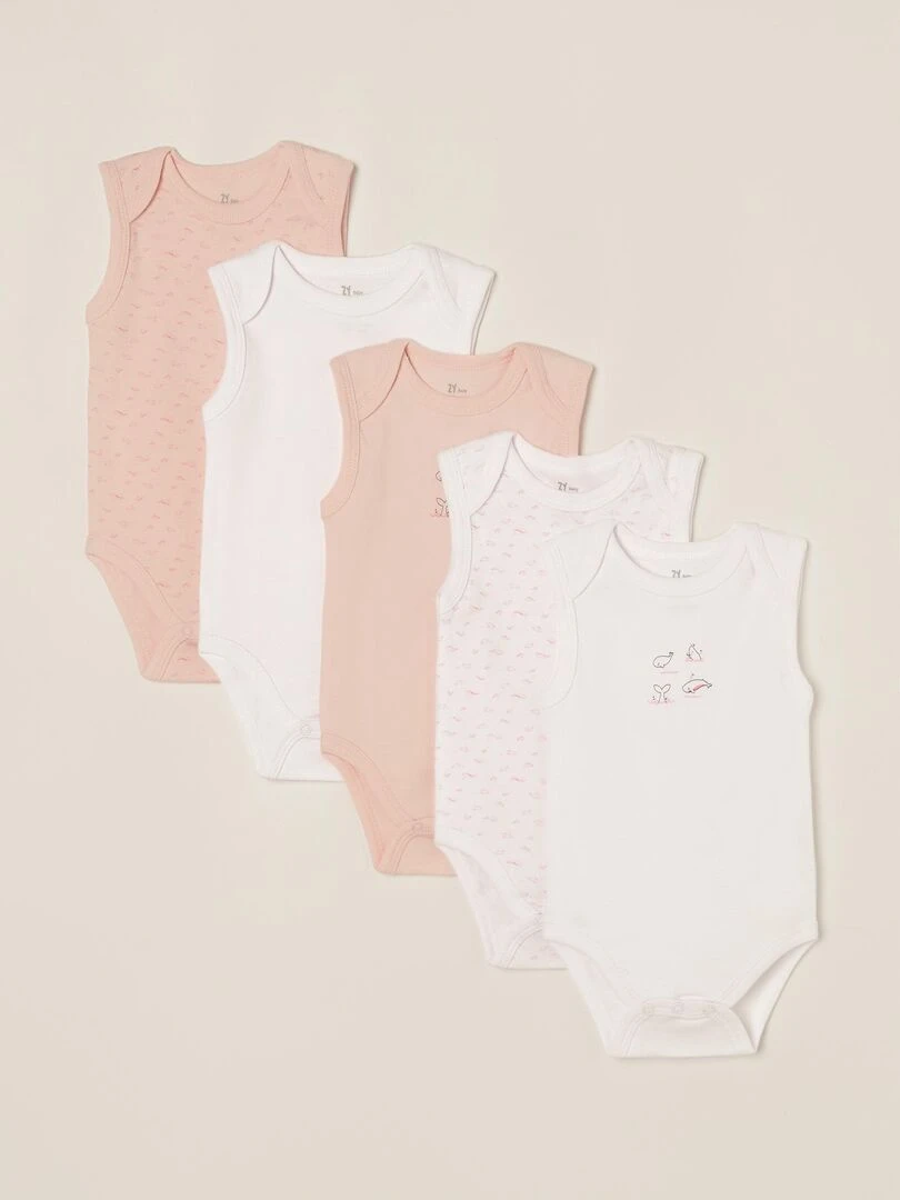 5 Bodies Bébé Fille 'Happy Days' manches courtes ESSENTIALS LINE Multicolore
