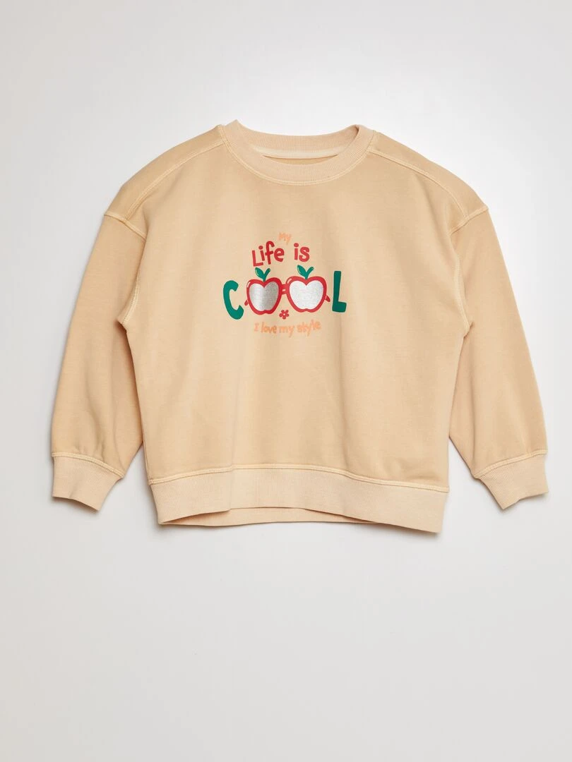 Sweat fantaisie Beige