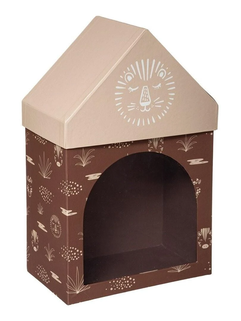 Lot de 2 boites Hutte   Marron