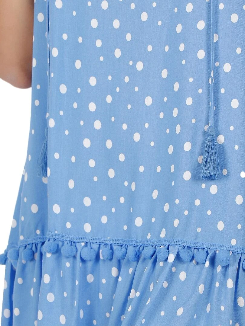 Robe estivale sans manches Small Irregular Dots bleu   Bleu