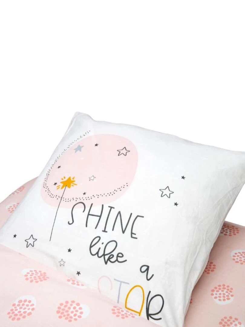 Bleu Câlin   Caradou® Shine Avec Couette 90x190cm Parure Enfant Princesse   Rose