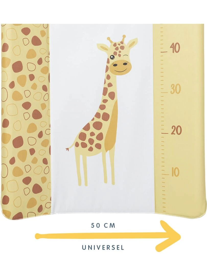 Matelas à langer Premium 50x70 cm Toise girafe Jaune
