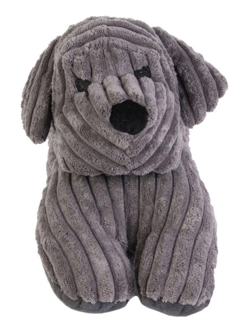 Bas de porte animaux chien velours Gris