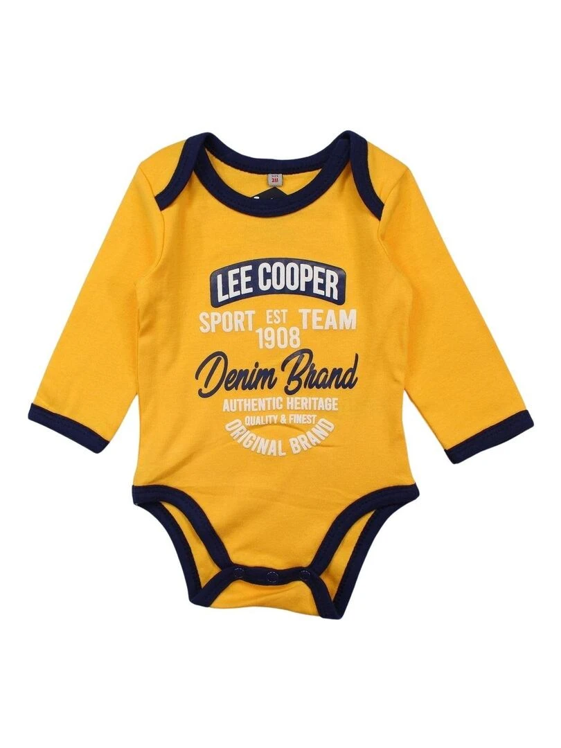 Lee Cooper   Lot de 2 bodys bébé garçon en coton   Rouge