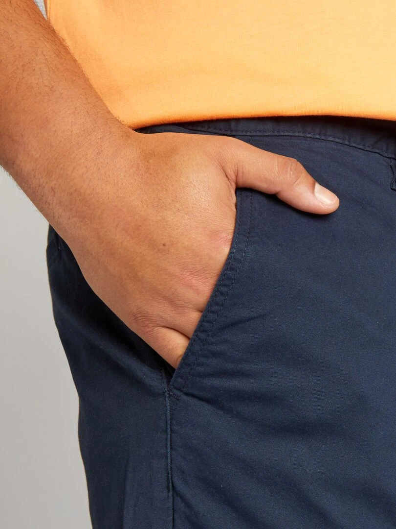 Pantalon chino droit   L30   bleu marine