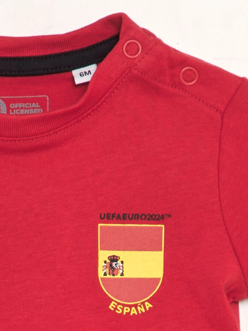 T shirt en coton   EURO 2024   Rouge 'Espagne'