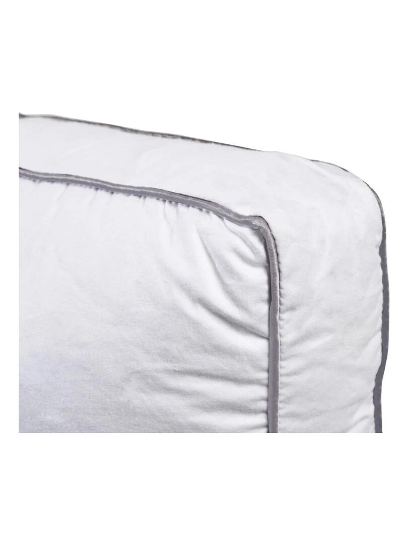 Bleu Câlin   Oreiller ultra moelleux coton percale   Blanc