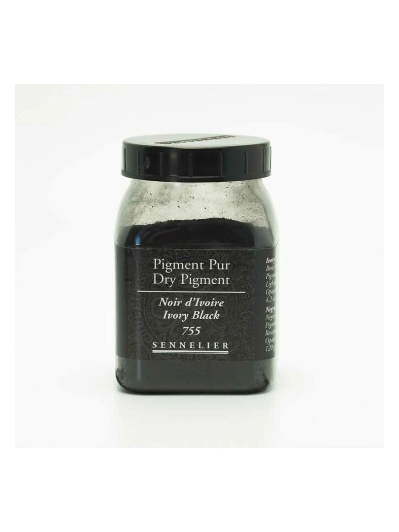 Pigment pour création de peinture pot 120 g Noir ivoire N/A