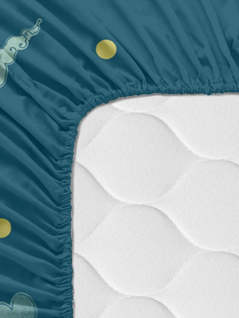 Drap housse The warrior "Happyfriday"   Blanc