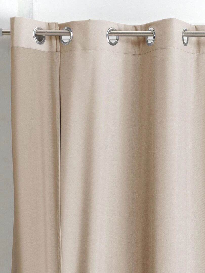Rideau thermique doublé en flanelle   Beige