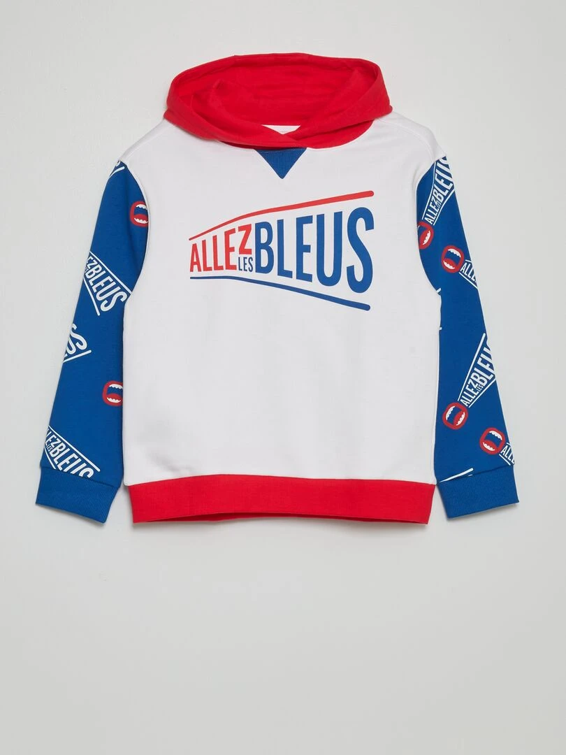 Sweat à capuche Allez Les Bleus Bleu/blanc/rouge