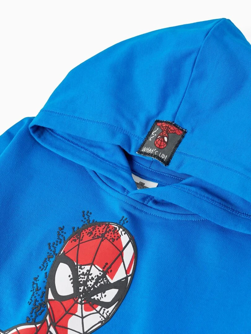 Sweat en Coton avec Capuche pour Garçon 'Spider Man'  MARVEL SPIDERMAN   Bleu