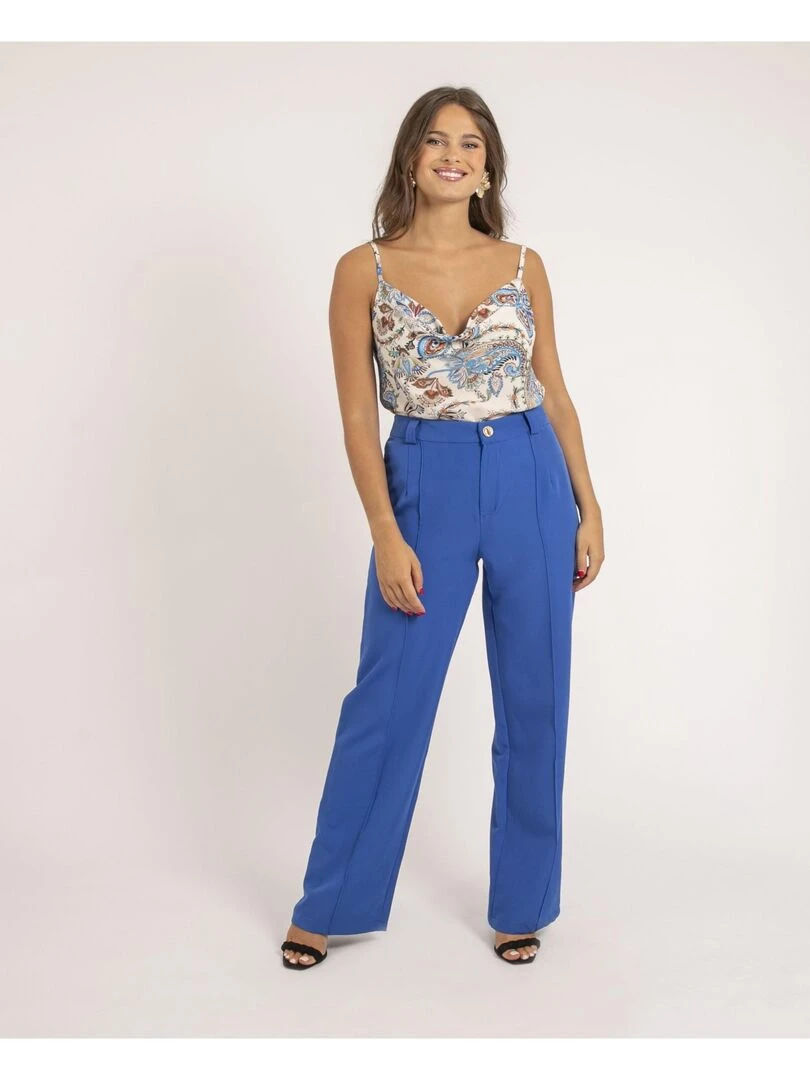 Pantalon coupe droite ELSY   Bleu roi