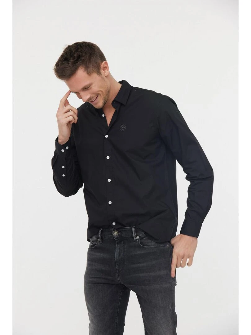 Lee Cooper Chemise manches longues coton regular DRIMO Noir