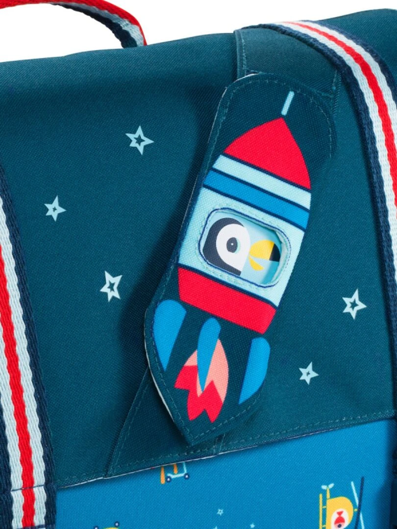 Cartable maternelle fusée En route Bleu
