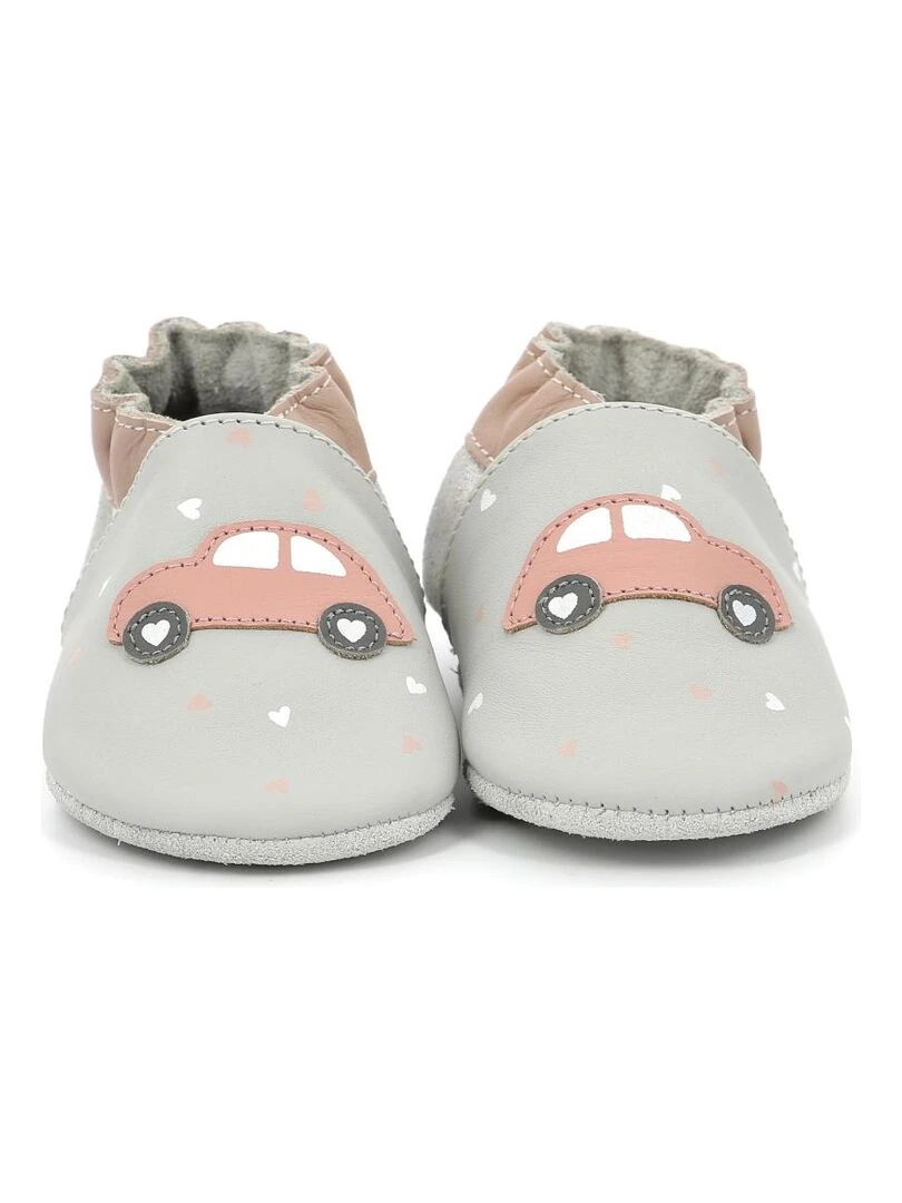 Chaussons Cuir Welcomehome   Gris