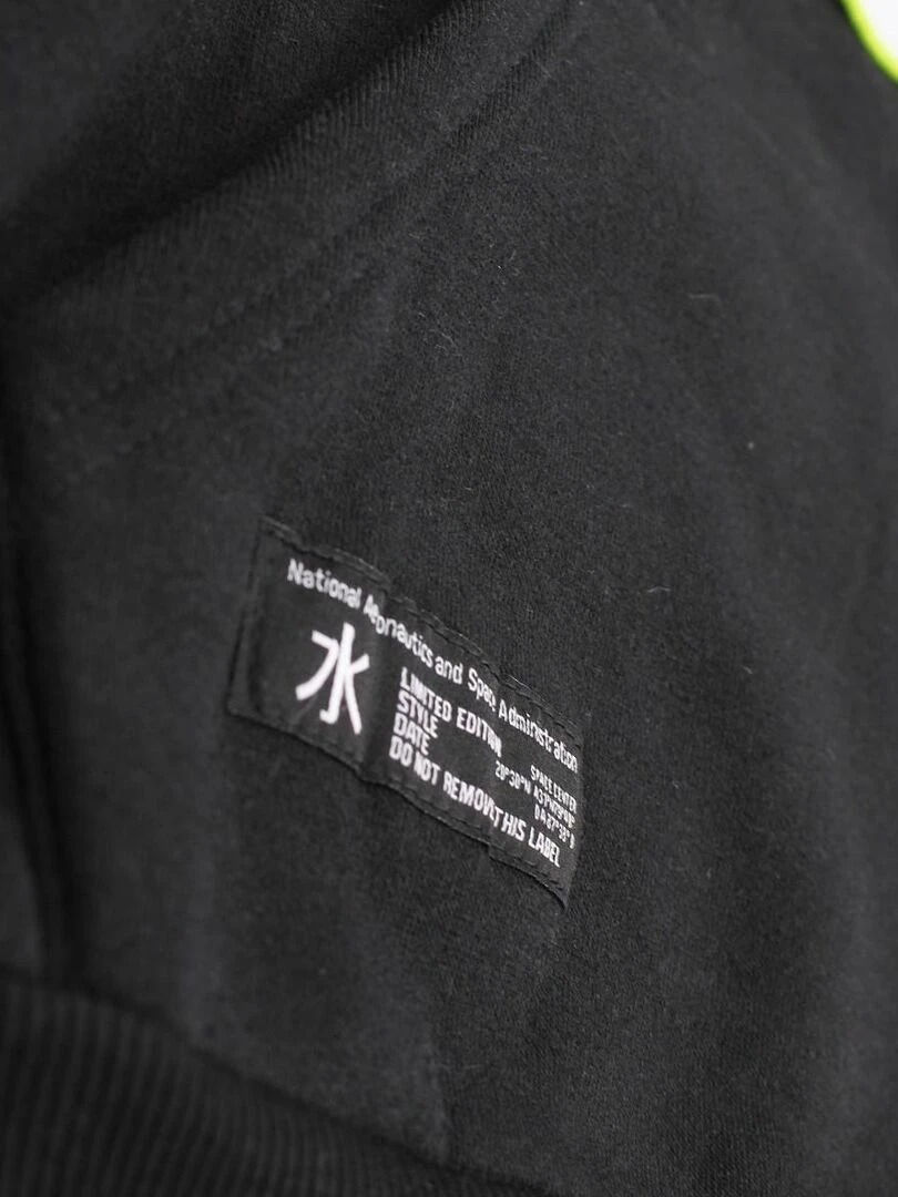 Nasa   Sweat homme imprimé logo   Noir