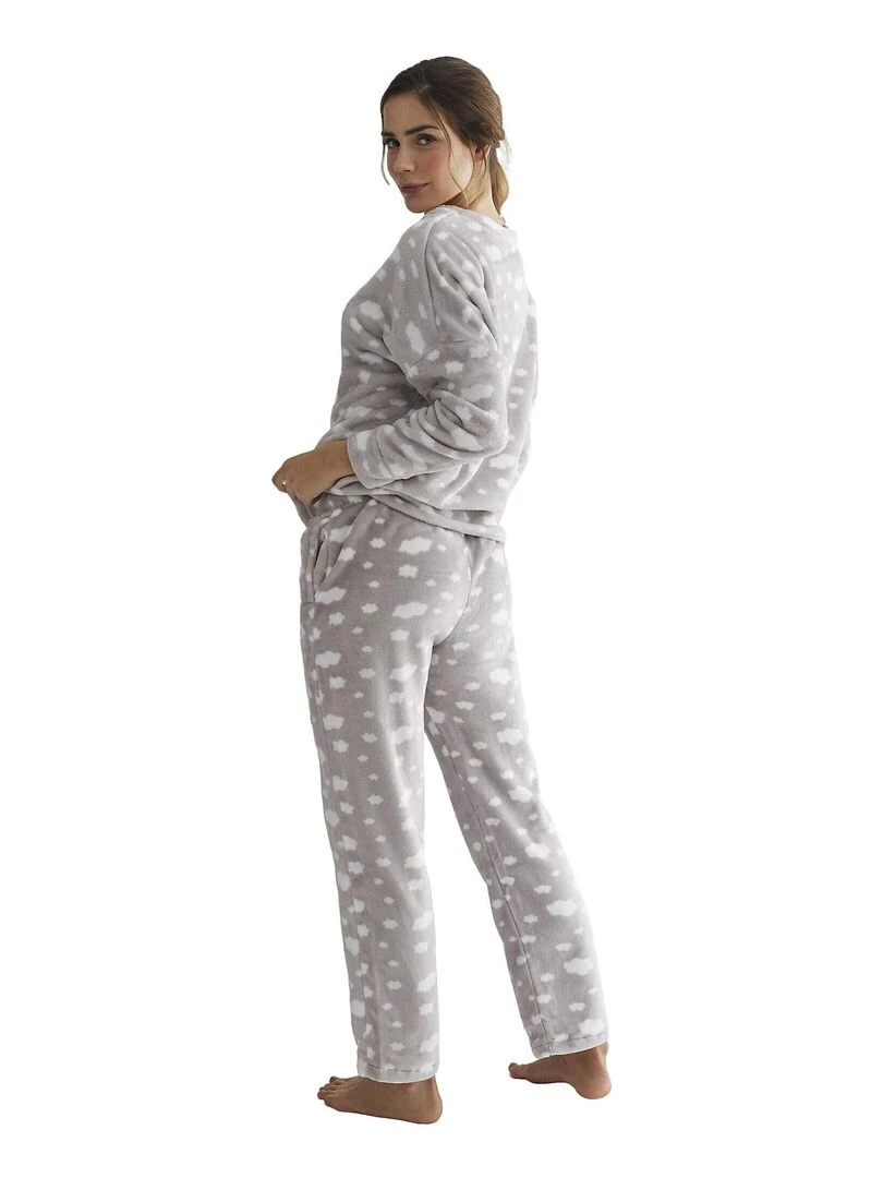Pyjama pantalon haut manches longues Polar Joven Gris